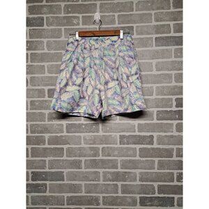 Vintage Y2K Essential Sport Pleated‎ Multicolor Print Unisex Short Size Small